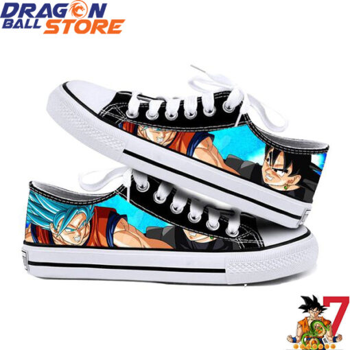 Dragon Ball Son Goku Black And Blue Men's Low Top Shoes - Dragon Ball Store