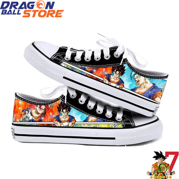 Dragon Ball Son Goku Black And Blue Low Top Shoes