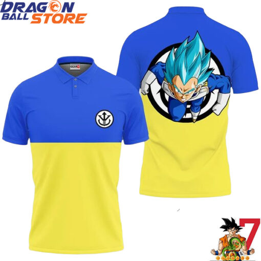 Dragon Ball Vegeta Blue Polo Shirt - Dragon Ball Store