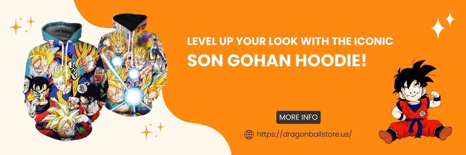 Level Up Your Look with the Iconic Son Gohan Hoodie!