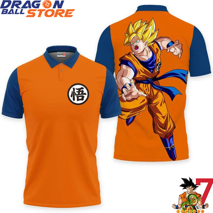 Dragon Ball Goku Kanji Polo Shirts