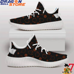 Dragon Ball Z Characters Head Silhouette Black Yeezy Sneakers