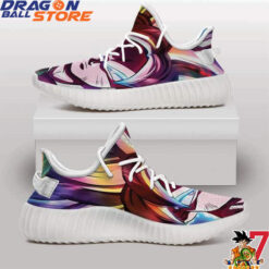 Fierce Goku Rainbow Aura Ultra Instinct Yeezy Sneakers