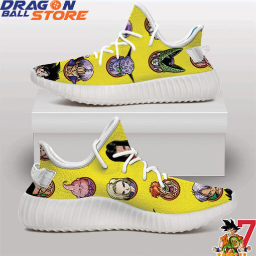 Iconic Dragon Ball Characters Yellow Yeezy Sneakers