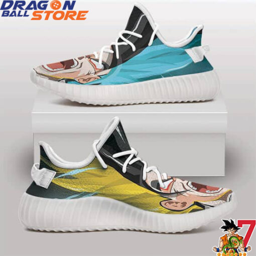 Son Goku Super Saiyan Forms Epic Artwork Yeezy Shoes