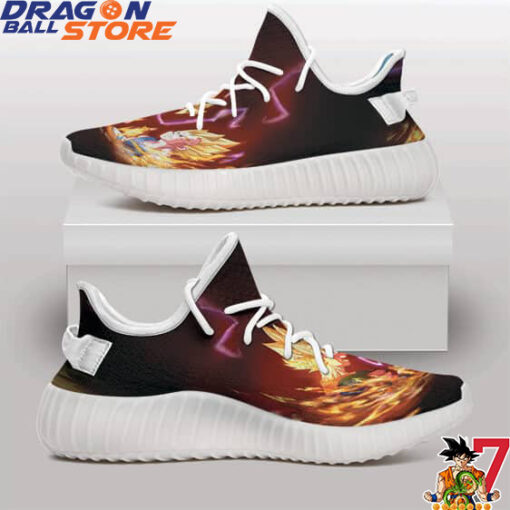 Super Saiyan Goku And Vegeta Rivalry Cool Yeezy Shoes