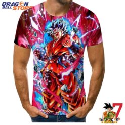 DBZ Blue Hair Son Goku God Mode T-Shirt