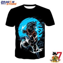 DBZ Super Saiyans Blue Light Show Power T-Shirt