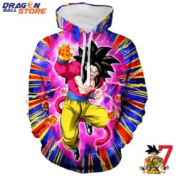 Dragon Ball GT Son Goku Super Saiyan 4 Amazing Portrait Hoodie