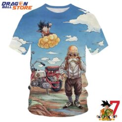Dragon Ball Goku Kid And Master Kame T-Shirt