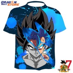 Dragon Ball Son Goku Smile Face Blue T-Shirt