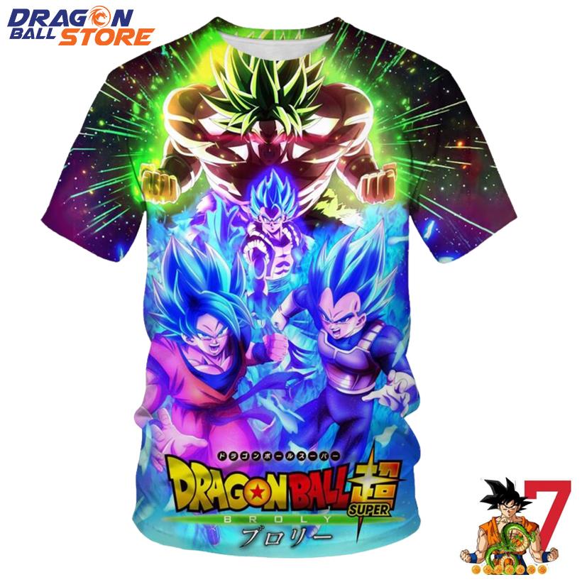 Dragon Ball Strongest Characters Powerful Colorful T-Shirt