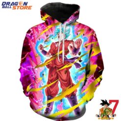 Dragon Ball Super Strong Mighty Son Goku Red Blue Hoodie