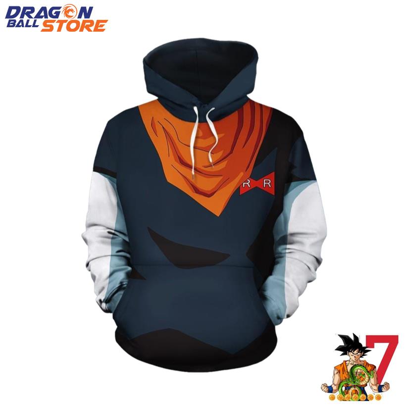 Dragon Ball Z Android 7 Awesome Cosplay Black Stylish Hoodie