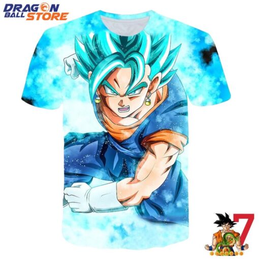 Dragon Ball Z Son Goku Blue Charged Up T-Shirt