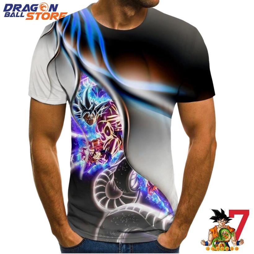 Goku Blue Super Saiyan And Dragon T-Shirt