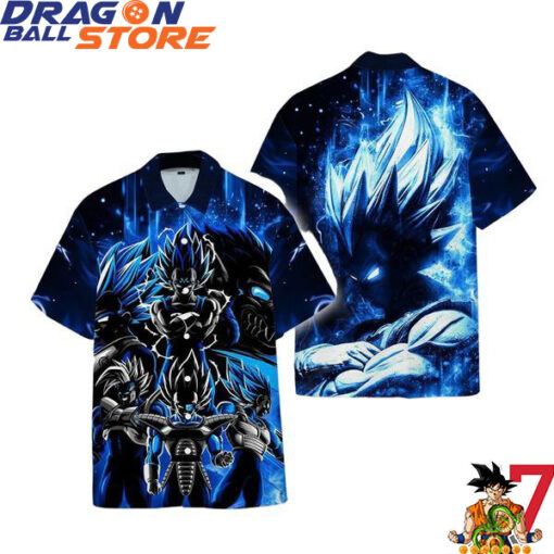 Dragon Ball Hawaiian Shirt - Dragon Ball Z Vegeta Blue Hawaiian Shirt