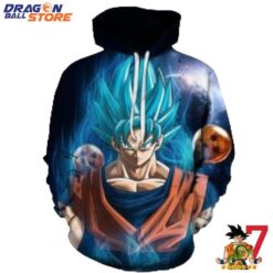 Dragon Ball Hoodie DBZ SSGSS Super Saiyan Blue Goku Hoodie