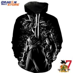 Dragon Ball Hoodie Dragon Ball Son Goku Black And White Hoodie