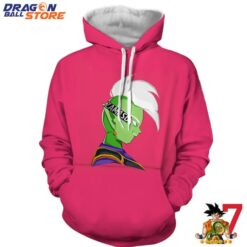 Dragon Ball Hoodie Dragon Ball Super Cool Grin Zamasu Potara Earring Pink Hoodie