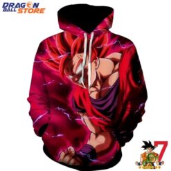 Dragon Ball Hoodie Dragon Ball Super Goku Red Super Saiyan Charging Hoodie