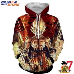 Dragon Ball Hoodie Dragon Ball Z Goku Super Saiyan Strong Serious Epic Hoodie