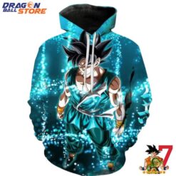 Dragon Ball Hoodie Dragon Ball Z Son Goku Blue Aura Powerful Cozy Hoodie