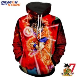 Dragon Ball Hoodie Dragon Ball Z Son Goku In A Punching Aura Position Hoodie