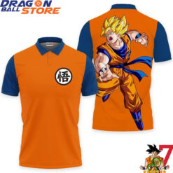 Dragon Ball Polo Shirts - Dragon Ball Goku Kanji Polo Shirts
