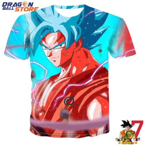 Dragon Ball T-Shirt - DBZ Goku Super Saiyan God Blue T-Shirt