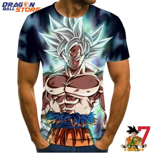 Dragon Ball T-Shirt - DBZ Son Goku Epic Super Saiyan With White Hair T-Shirt
