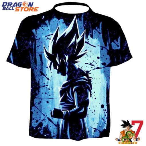 Dragon Ball T-Shirt - DBZ Super Saiyan Goku Blue Angry T-Shirt