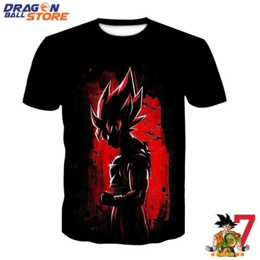 Dragon Ball T-Shirt - DBZ Super Saiyan Goku Red Angry T-Shirt