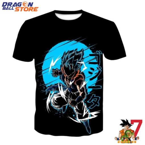 Dragon Ball T-Shirt - DBZ Super Saiyans Blue Light Show Power T-Shirt