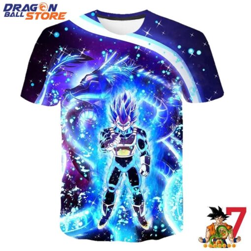 Dragon Ball T-Shirt - DGZ Prince Of Saiyan Vegeta Blue Galaxy T-Shirt