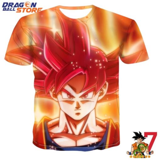Dragon Ball T-Shirt - Dragon Ball Cool Goku Red Super Saiyan T-Shirt