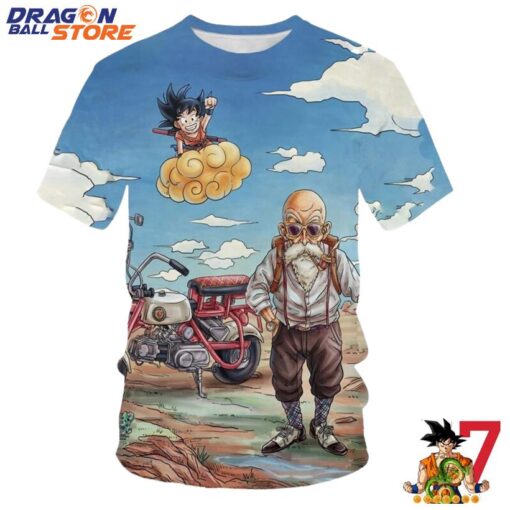 Dragon Ball T-Shirt - Dragon Ball Goku Kid And Master Kame T-Shirt