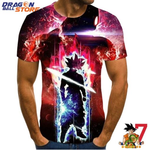 Dragon Ball T-Shirt - Dragon Ball Super Goku Red Super Saiyan Charging T-Shirt