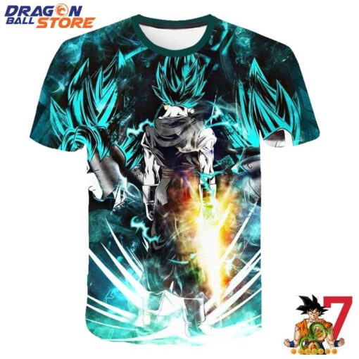 Dragon Ball T-Shirt - Dragon Ball Z Goku Blue Black Super Saiyan T-Shirt
