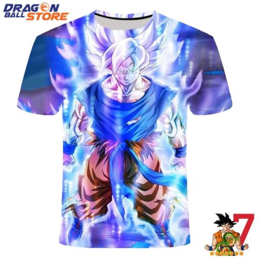 Dragon Ball T-Shirt - Dragon Ball Z Raging Goku In Super Saiyan Blue T-Shirt