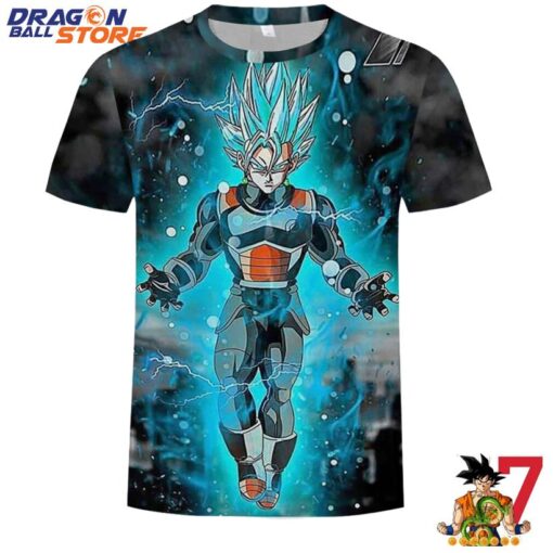 Dragon Ball T-Shirt - Dragon Ball Z Super Saiyan Vegeta Blue Hair T-Shirt