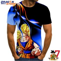 Dragon Ball T-Shirt - Goku Blue Super Saiyan Dragon Ball T-Shirt