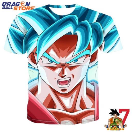 Dragon Ball T-Shirt - Goku Super Saiyan Blue Hair DBZ T-Shirt