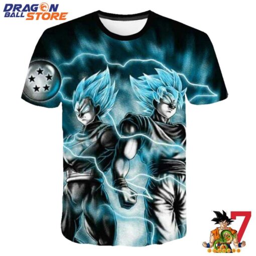 Dragon Ball T-Shirt - Super Saiyan God Blue Goku and Vegeta T-Shirt
