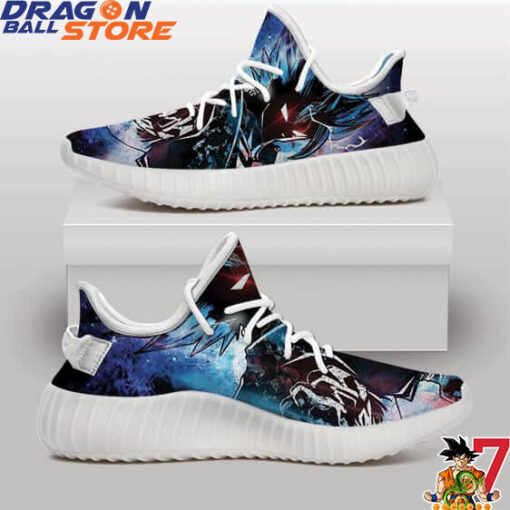 Dragon Ball Yeezy - Amazing Vegito Livid Aura Silhouette Art Yeezy Shoes