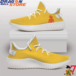 Dragon Ball Yeezy - Cool Son Goku Silhouette Minimalist Yellow Yeezy Boost