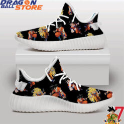 Dragon Ball Yeezy - Dragon Ball Kakarot Super Saiyan 3 Pattern Black Yeezy Boost