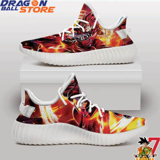 Dragon Ball Yeezy - Dragon Ball Legends Giblet Saiyan in Red Yeezy Sneakers