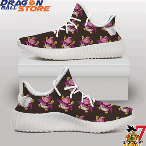 Dragon Ball Yeezy - Dragon Ball Z Chibi Fat Buu Fantastic Pattern Brown Yeezy Sneakers