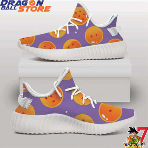 Dragon Ball Yeezy - Dragon Balls Namekian Wish Orbs Pattern Purple Yeezy Shoes